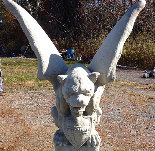 Concrete Dog Gargoyle Statue