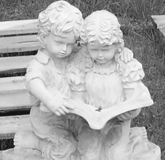 Concrete Kids w/Book Statue